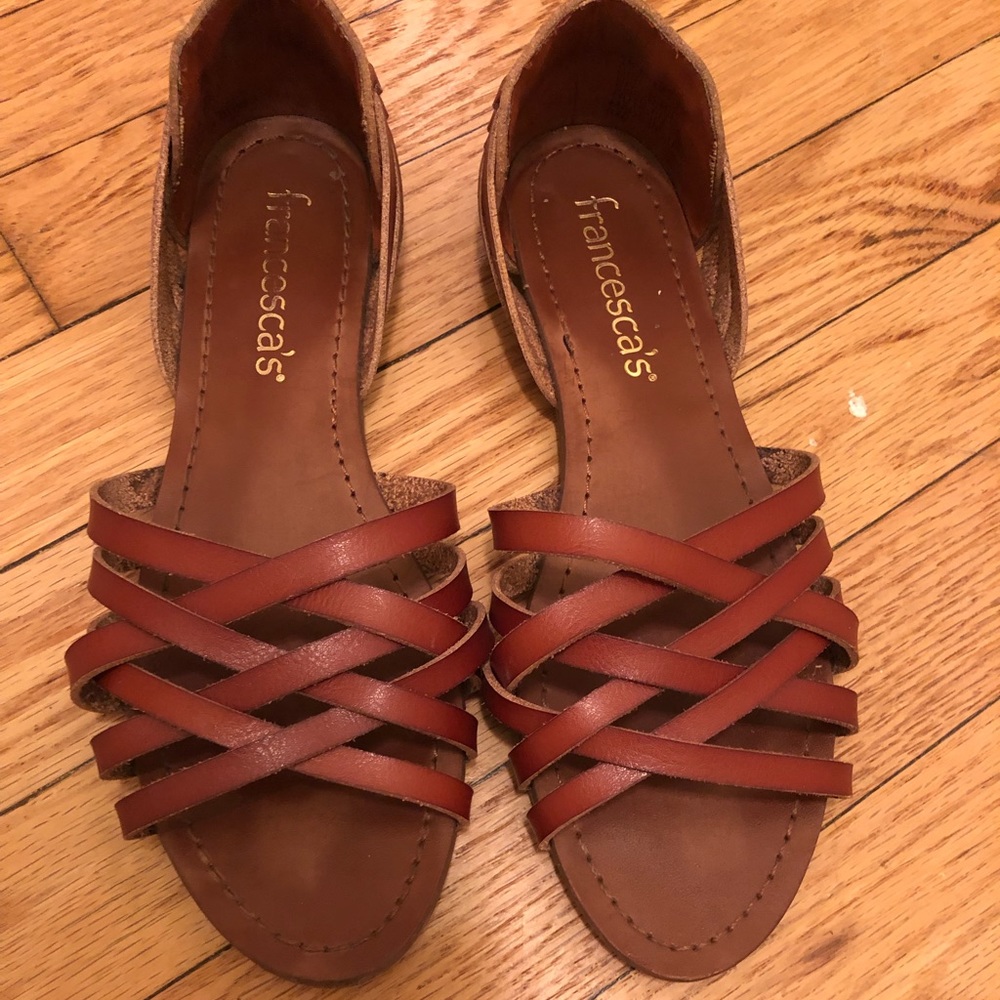 Francesca Woven leather sandals